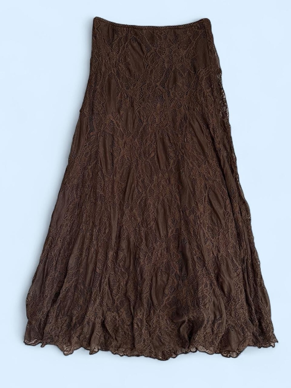 Free People Dupe Brown Lace Maxi Skirt